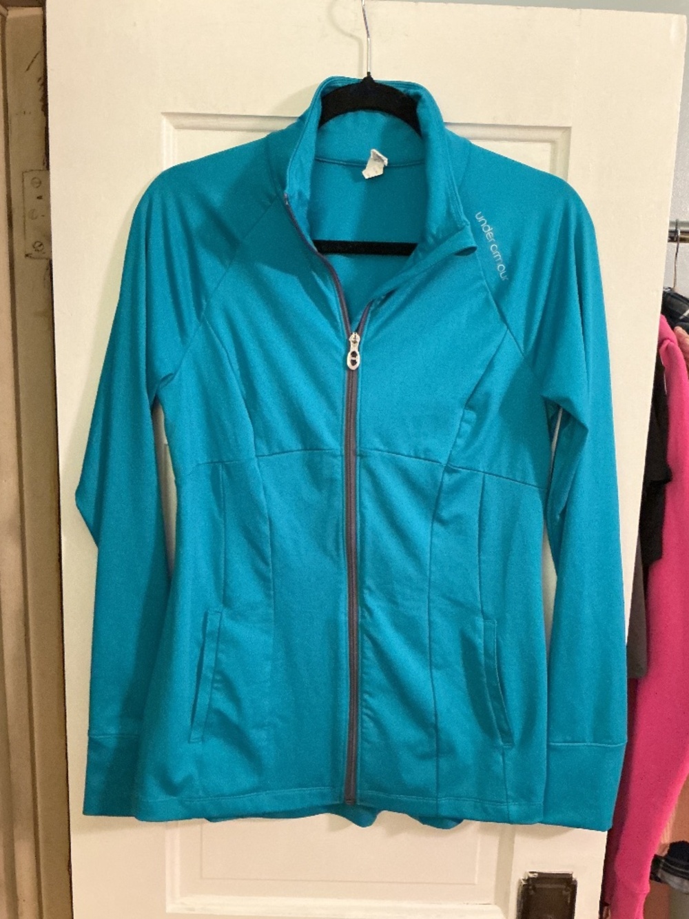 Under Armour Teal Full Zip Athletic Running Jacket Medium
